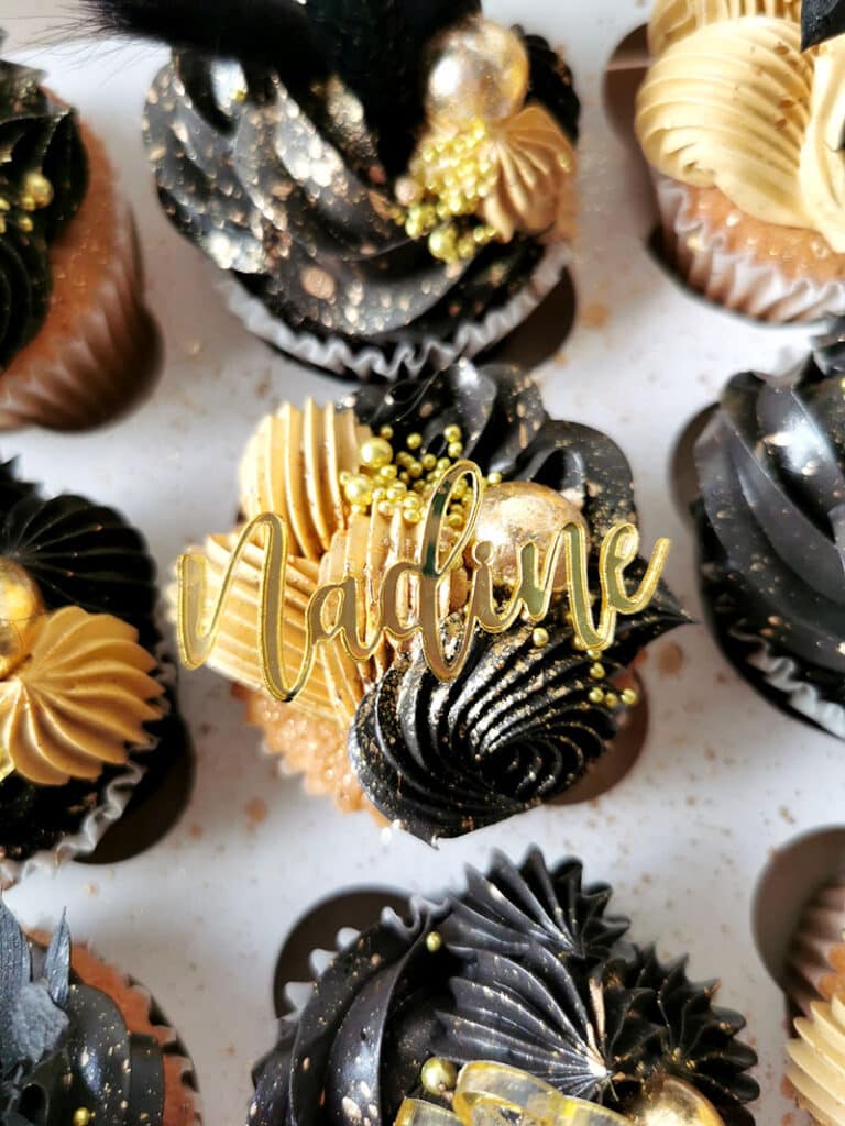 cupcakes black gold