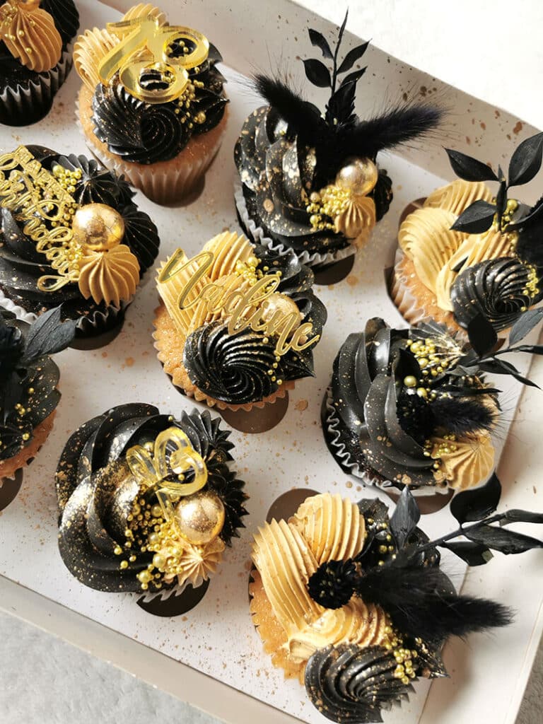 cupcakes gold schwarz