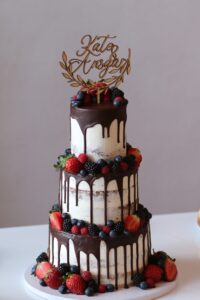 Hochzeitstorte Drip Cake Schokolade